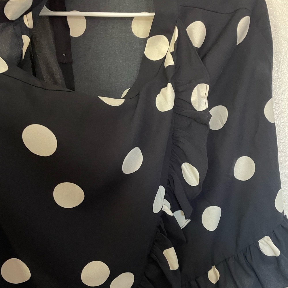 NWT ModCloth Black & White Ruffle Skirt 26